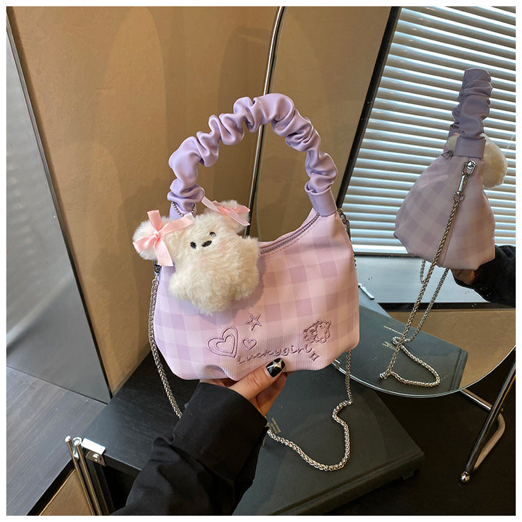 Cross-border niche design high-end bag women's 2025 new retro shoulder messenger bag versatile hand carry armpit bag