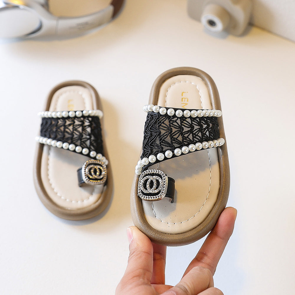 Personalized boys cork fashion sandals kids sandals flip-flops flats toe-cap slippers slip-on half slippers