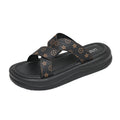 High-end trendy printed sandals and slippers for women, perfect for summer wear. roman-style, thick-soled, breathable, fashionable, versatile, and height-increasing flip-flops