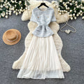 French chic sequin dress - women's  summer collection: high-end, slim-fit, pleated maxi dress for work and evening wear