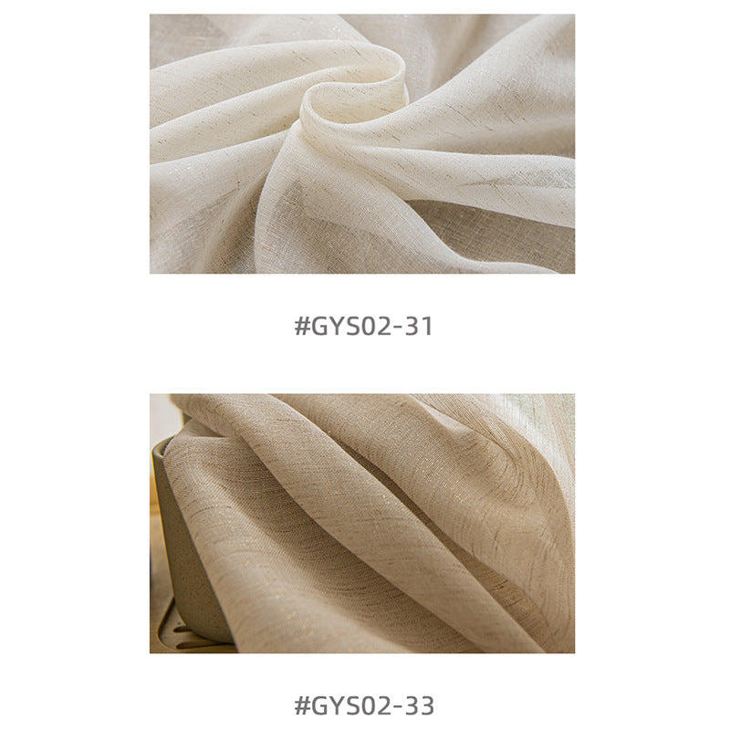 New arrival japanese style translucent and opaque gauze curtain linen gauze living room bedroom window gauze modern accessible luxury new chinoiserie white gauze