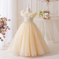 Girls' dresses  new high-end children's birthday tulle dress little girl host children's day piano performance costume