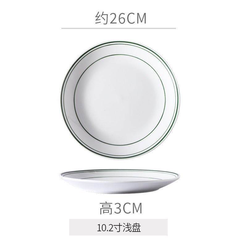 Minimalist pure white ceramic bowl, plate, and dish set - premium dinnerware for restaurants, hotels, and home use - ideal for desserts, steaks, and entrees