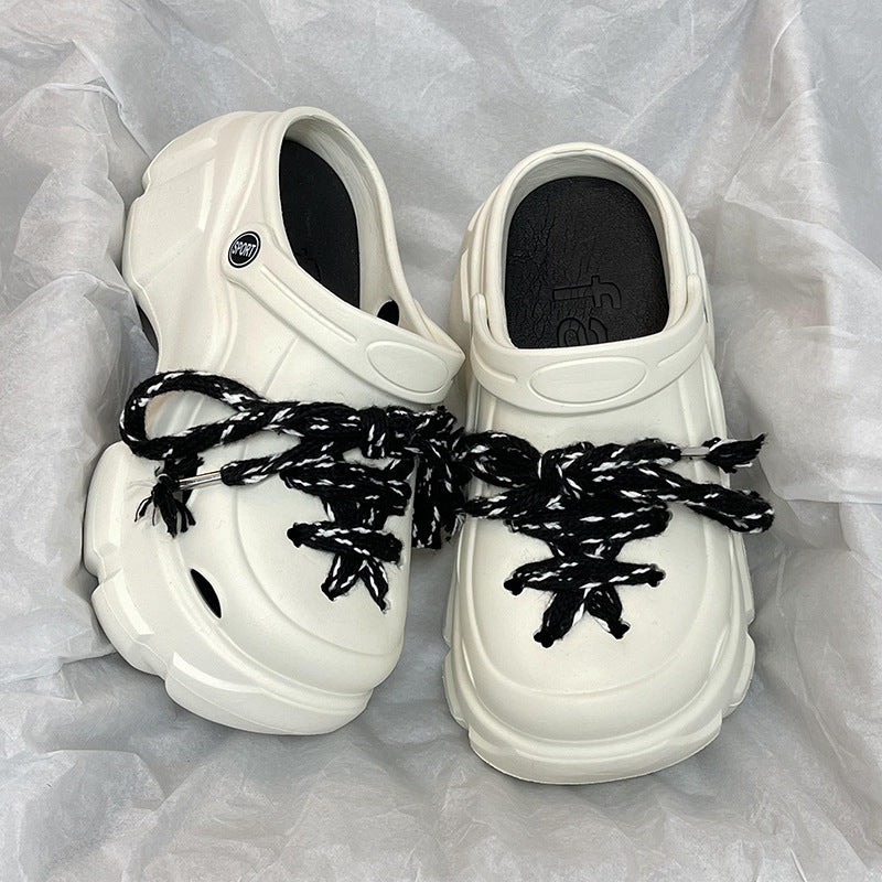 Thick sole crocs women's new arrival heightenednon-slipfashionpopular popular beach sandals outwear summer wholesale