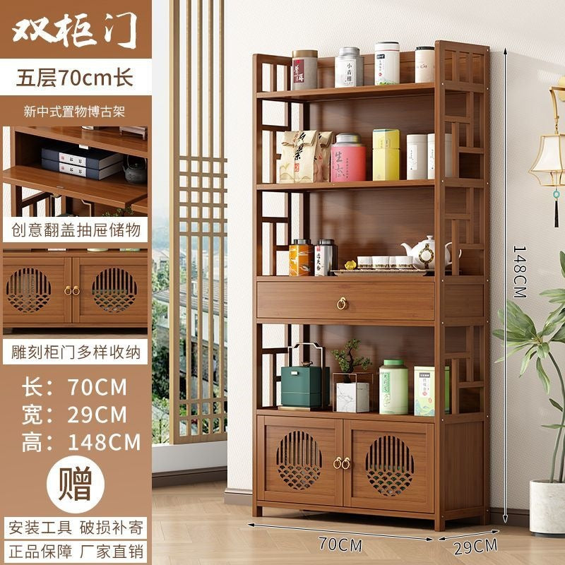 Tea rack, tea cabinet, storage rack, bogu rack, small tea set rack, storage cabinet, tea display cabinet, tea room duobao pavilion