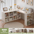 Corner desk home study table bedroom girls dressing table bookcase all-in-one free combination corner computer desk