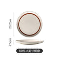 Japanese retro line ceramic plate casual small bowl western steak dinner plate for homesuit bowl plate wholesale