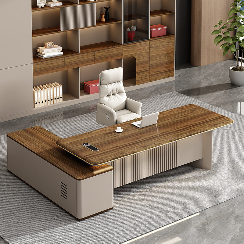 Luxury executive desk office desk minimalist chairman president desk executive office table manager office desk and chair set