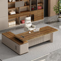 Luxury executive desk office desk minimalist chairman president desk executive office table manager office desk and chair set