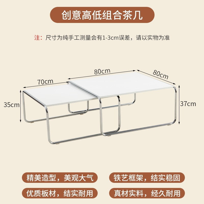 Langyujia for homewrought iron coffee table side table living room sofa creative coffee table bracket combination paint combination cream style