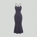 Amazon cross-border fashion style sexy hot girl cross backless dress summer silm hip-covering mermaid suspender skirt