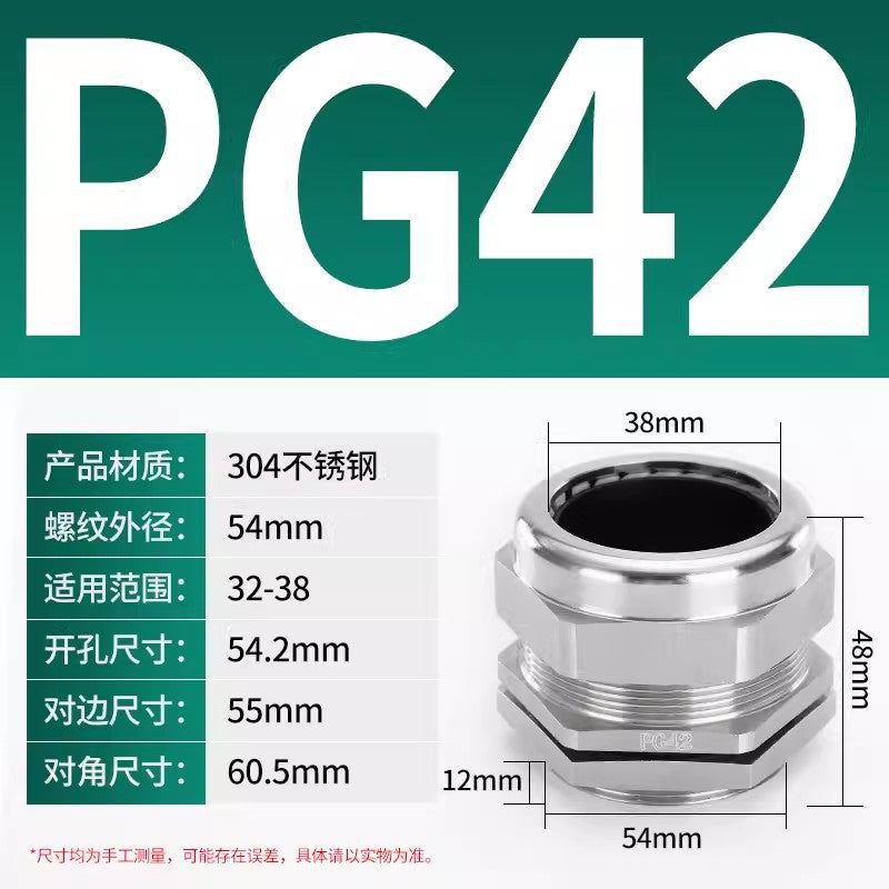 Metal Gegland head Packing box Copper nickel plated cable Waterproof connector Cable gland Guardrail cap Fixed locking head