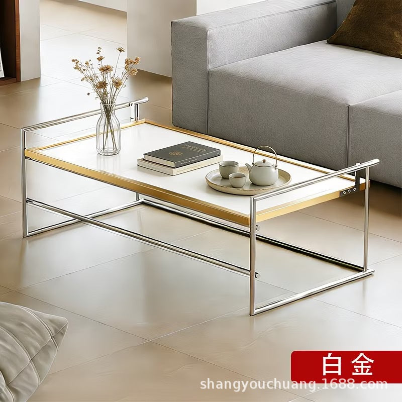 Rio coffee table stainless steel flip tea table living room for home computer table tea table designer coffee table desk all-in-one