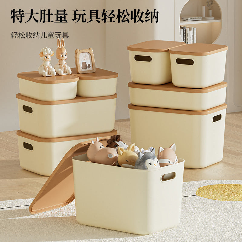 Storage box, desktop finishing, living room snacks, toy storage basket, kitchen sundries basket, rectangular covered storage box.