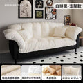 Retro fabric sofa living room new arrivaldouble straight row small apartment bedroom rental room lazy modern simple sofa