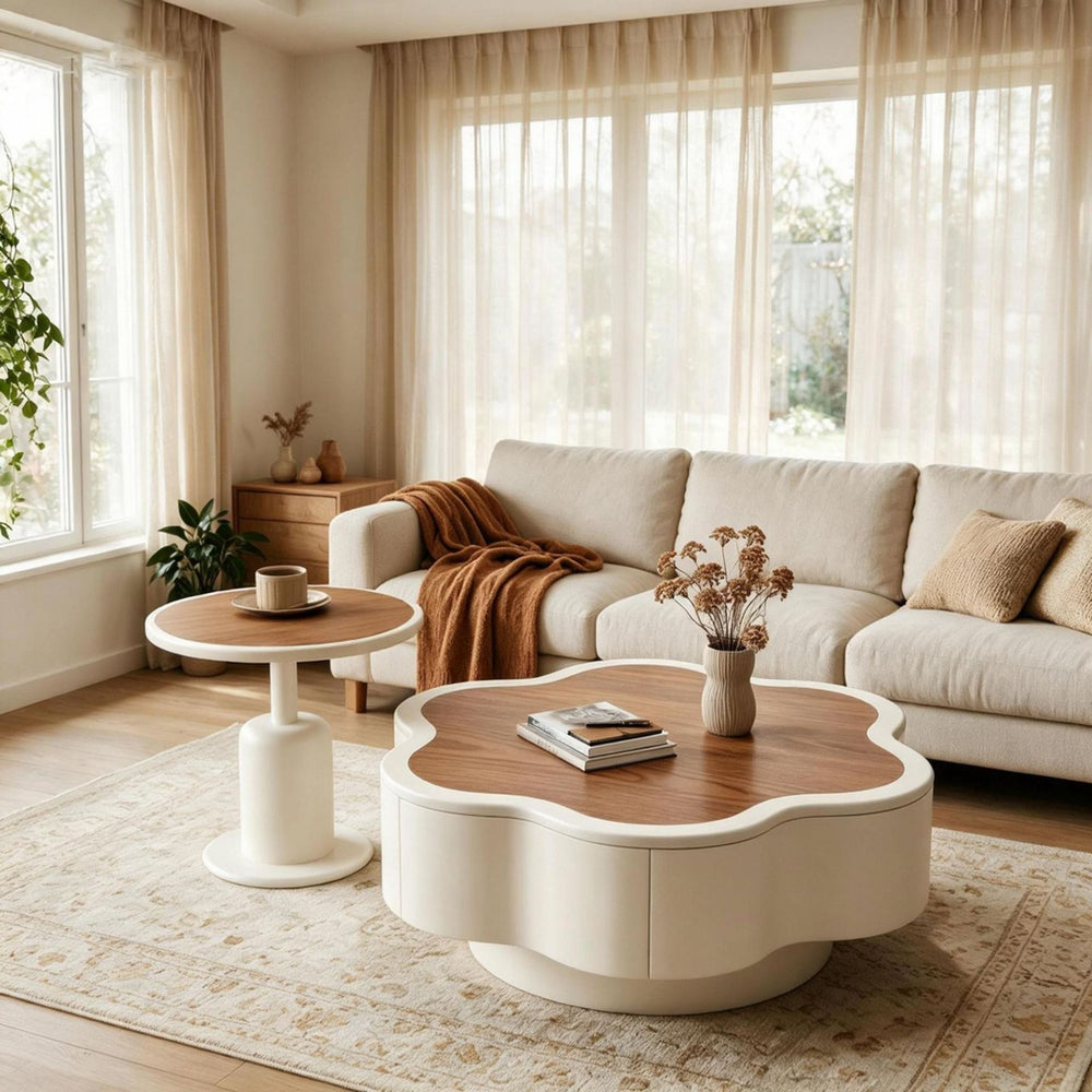 New arrival flower popular coffee table classy living room for homecasual cream small apartment accessible luxury creative special-shaped combination