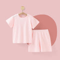 Baby short-sleeve pajama set - summer loungewear for boys and girls - toddler and child minimalist pajama set