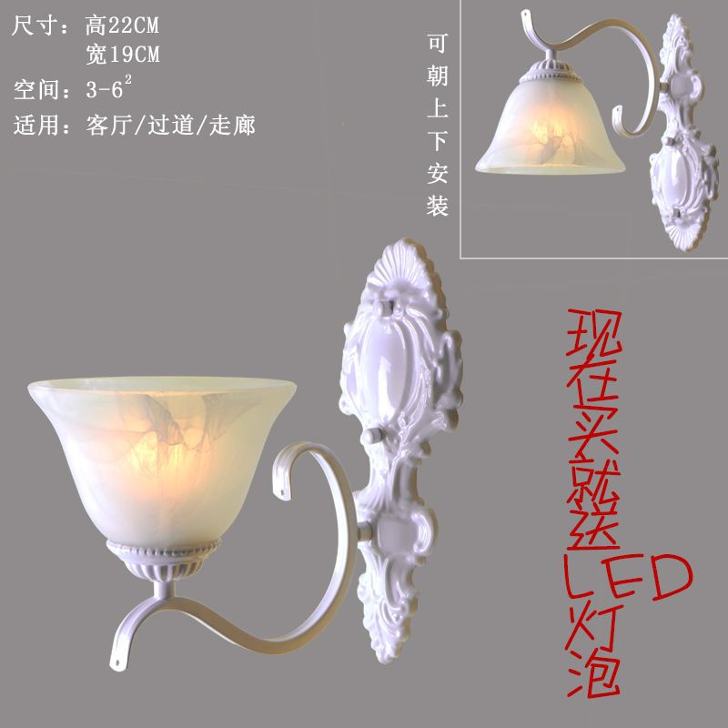 American casual wall lamp single head bedside lamp bedroom lighting living room background wall scandinavian lighting aisle corridor iron art