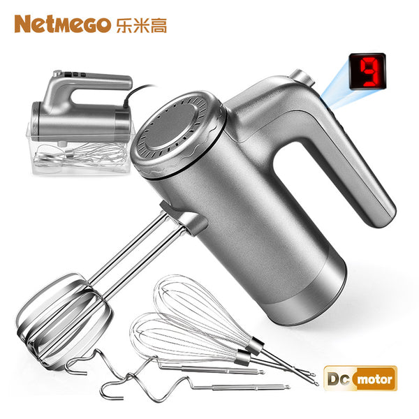 Lemigao electric egg beater high power 9-speed digital timing handheld egg beater household mixer hair beater