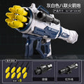 Kids' extra-large rocket launcher - rechargeable, four-barreled, sound & light effects - perfect for boys' "chicken dinner" games!