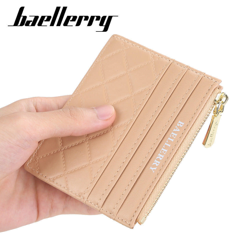 New women's wallet baellerry diamond premium driver's license cover mini multi-card card holder card cover