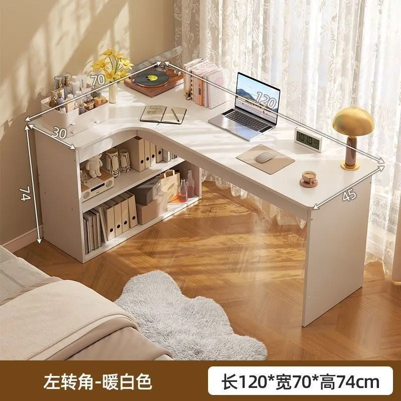 Corner computer desk home study table bedroom vanity bookshelf all-in-one office desk corner desk