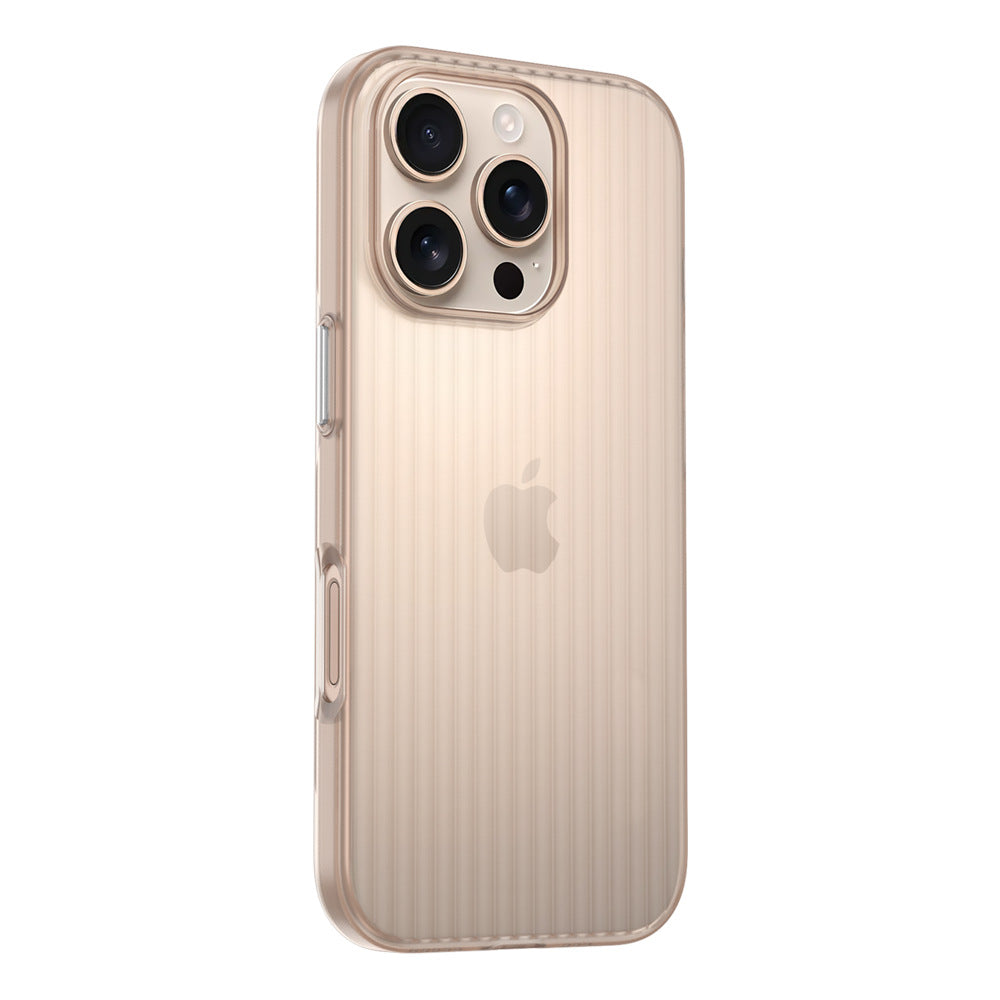Corrugated lenticular magnetic pc case for iphone 17, magnetic ice mist matte 16 phone case, 14 apple 16 transparent
