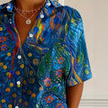 wholesale women's short-sleeved shirts, trendy shirt with hot-selling cross-border print designs, dropshipping available