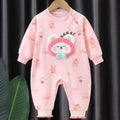 Baby clothes autumn outfit super cute cartoon romper single layer crawling suit korean style full month hundred days bodysuit outdoor clothes