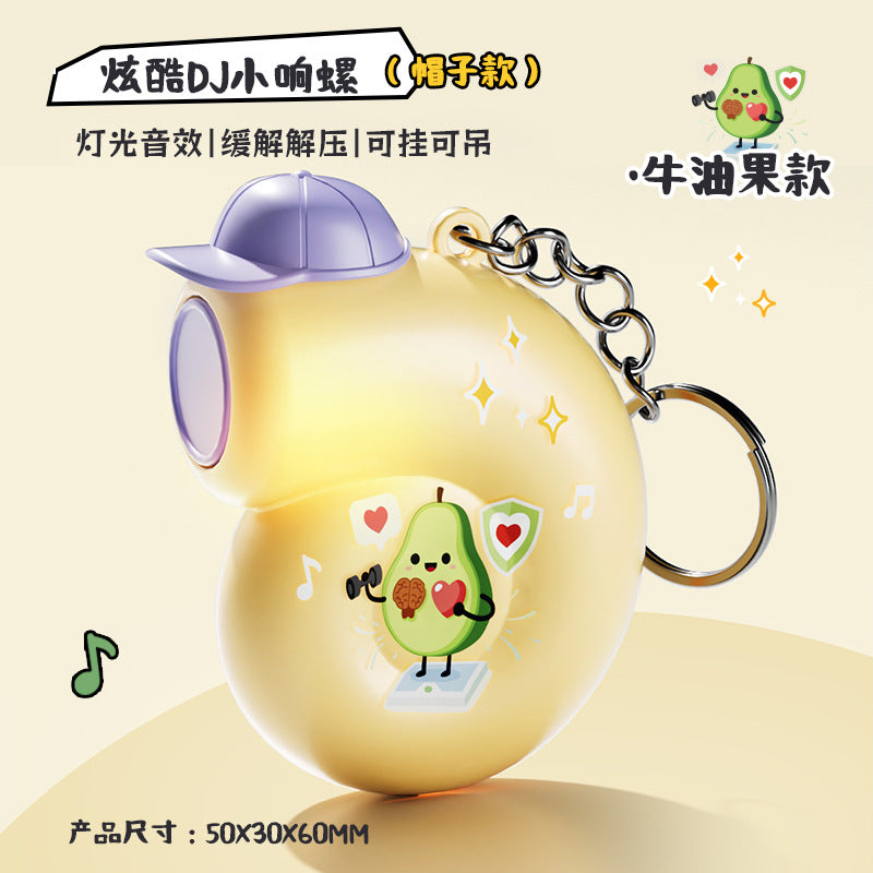Cartoon sound keychain - creative charm with magnetic axis sound effects, stress relief toy, multi-colored cute student gift - dropshipping available