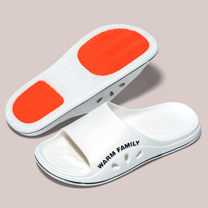 New women's anti-slip slippers for home, summer couple's wear-resistant thick-soled slippers for seniors, home bathroom bath slippers for men
