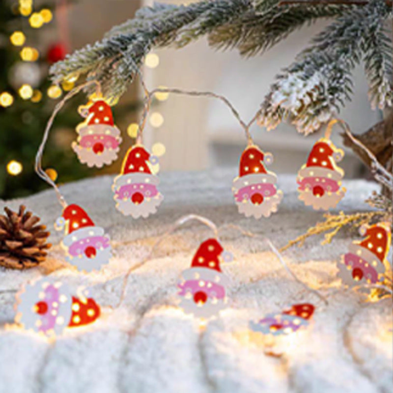 Christmas wrought iron light string, holiday arrangement, birthday party party, shop decoration light beads LED light string colorful lights
