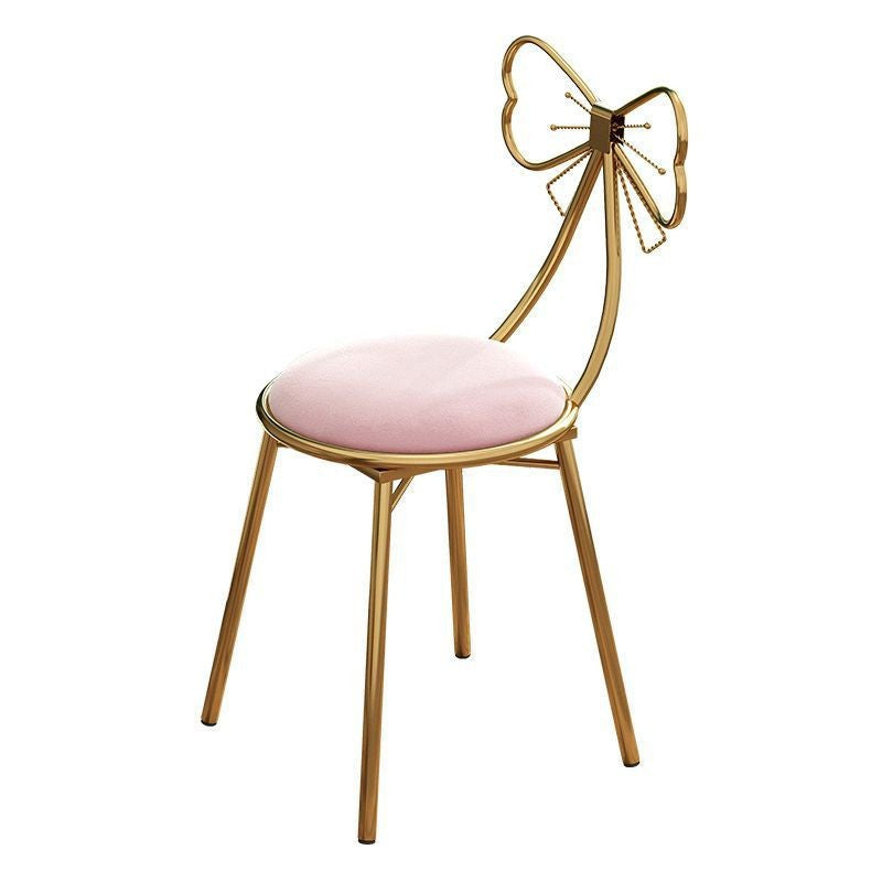 Makeup stool backrest bedroom makeup chair popular chair dressing table stool manicure chair butterfly light luxury dressing stool