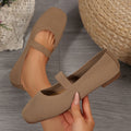 New arrival: women's lightweight fashionable knitted mesh flats - breathable, slip-on, perfect for work or casual wear