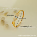 zircon geometric gold-plated bangle, women's elastic bracelet for autumn/winter, perfect for back-to-school parties