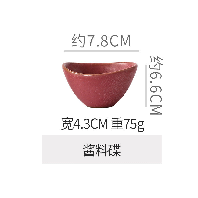 Vintage & unique shaped ceramic dinnerware - stylish plates for restaurants & home use - creative fruit, salad, rice & noodle bowls
