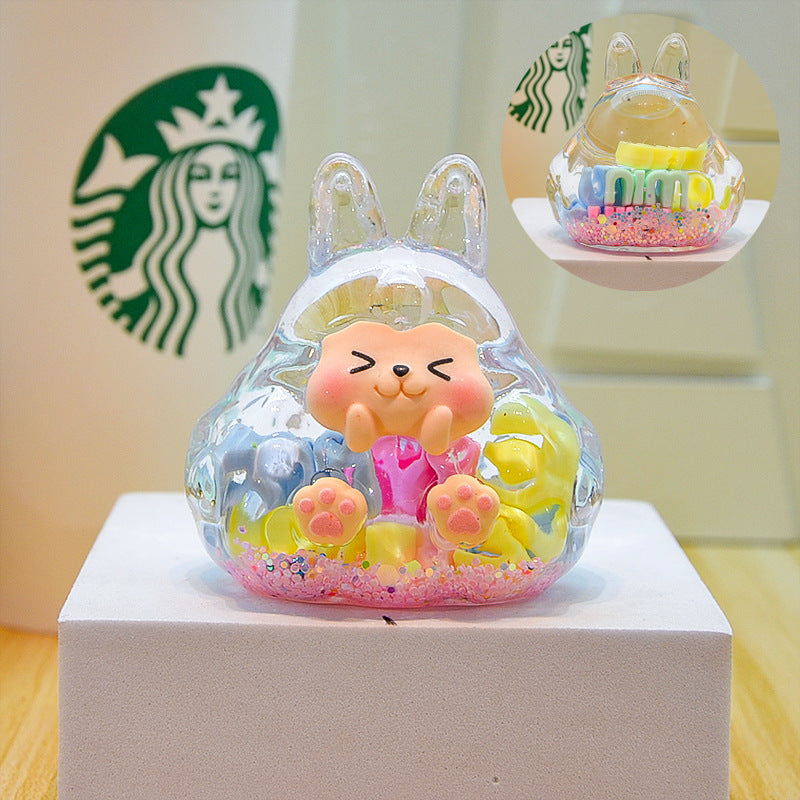 oversized three-dimensional quicksand KIKI shopping mall blind box figure desktop ornament car pendant DIY jewelry accessories