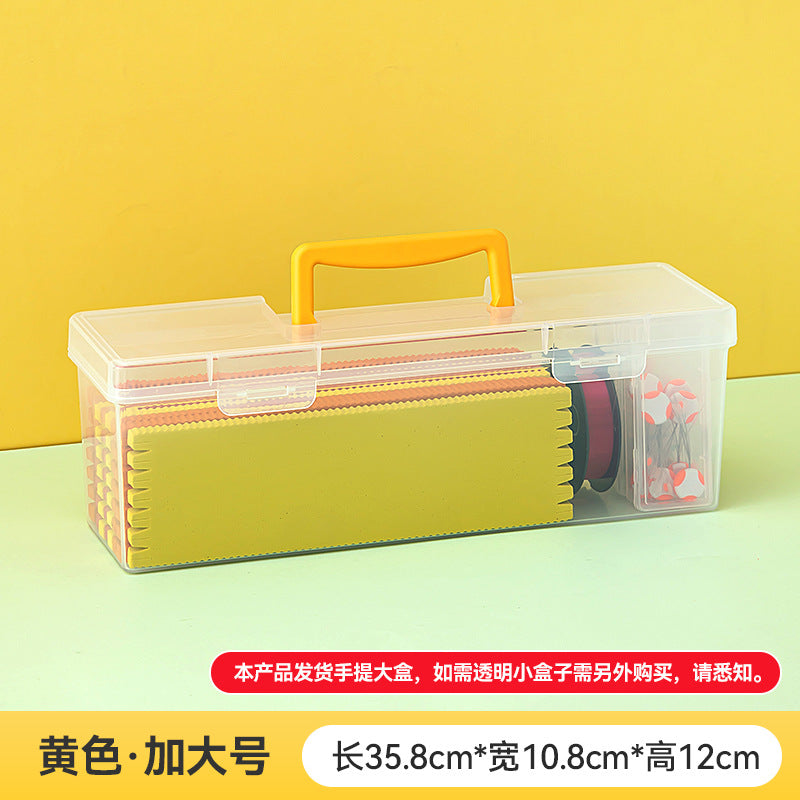 Portable Portable String Hook Storage Box Plastic Fishing Tackle Accessories Box Transparent Wire Winding Board Storage Outdoor Fishing Supplies