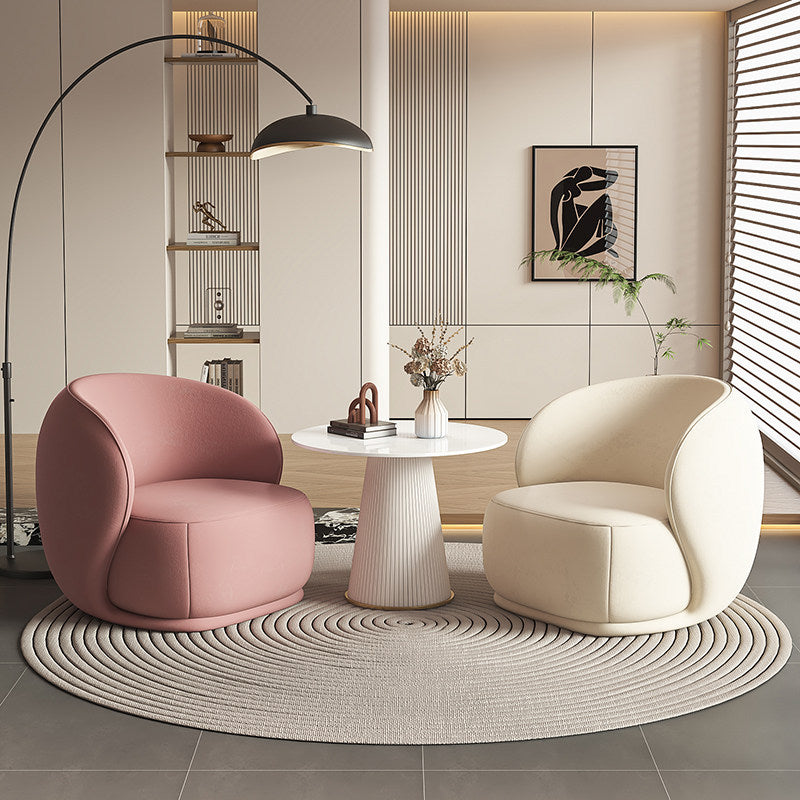 Minimalist cream style living room single sofa chair designer bedroom sofa chair japanese lazy casual sofa