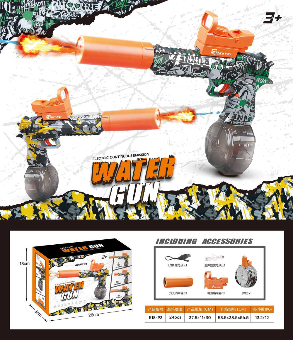 hot-selling water gun launch toy graffiti m416 amazon tk cross-border hot-selling short-spike toy water gun wholesale