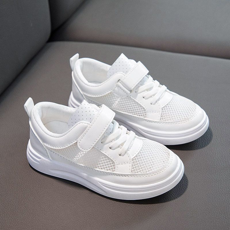Kids' athletic shoes:  spring/summer new arrivals - breathable mesh sneakers for girls, soft-soled white shoes for boys, trendy skate shoes for mid-to-large children