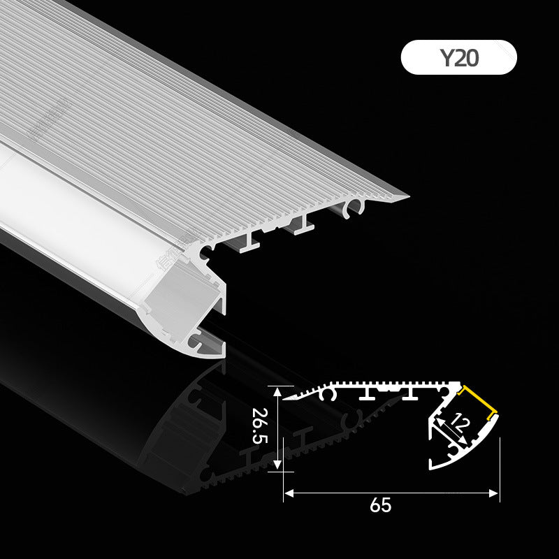 LED line light Yang angle Yang angle light with aluminum slot 45 degrees lighting obliquely upward luminous light slot Linear light aluminum profile