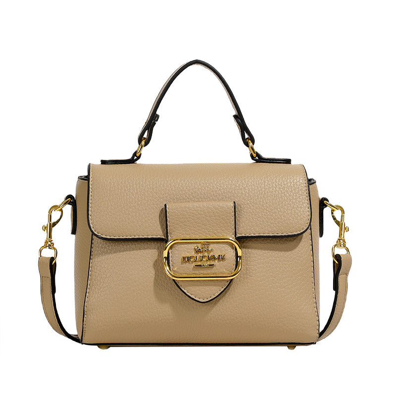 fashion bag for women, 2025 new trendy minimalist color block messenger flap top handle crossbody bag