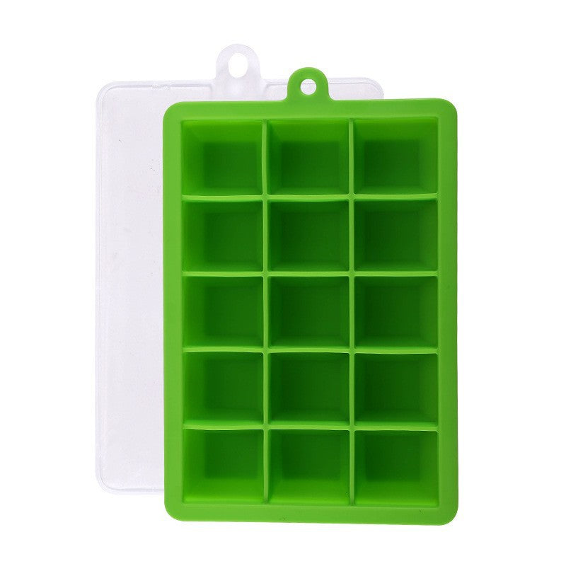 Ready-to-ship 15-cavity & 24-cavity silicone ice cube trays with lids - diy silicone ice mold for creative ice making in the freezer