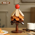 Classy christmas tree insulation mat dining table decoration creative a tree solid wood oven mitts pot holder christmas gift