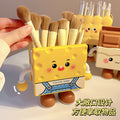 Cute and creative cheese-shaped desktop organizer - makeup brush holder, high-value student stationery pen holder, new  design