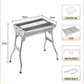 Zibo bbq outdoor portable stainless steel bbq grill charcoal grill multifunctional barbecue skewers grill rack