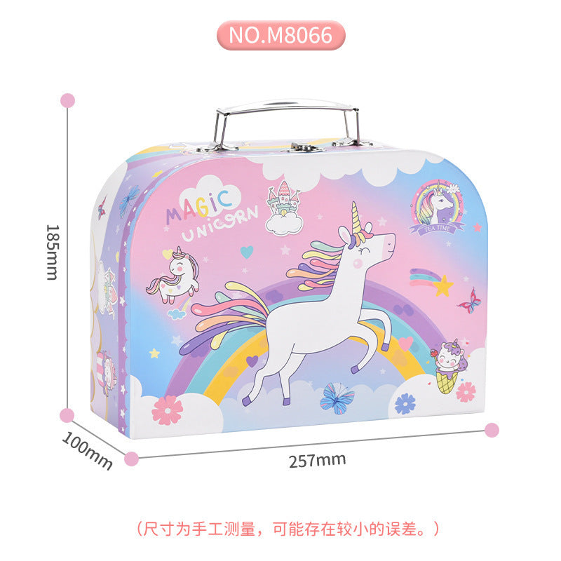 Cross-border export girl play house afternoon tea tea set simulation dessert cake coffee coffee break portable gift box