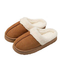 2024 new thick-soled fuzzy cotton slippers women's winter warm slippers snow boots closed-toe cotton shoes wholesale