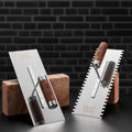 Stainless steel trowel, serrated trowel, tile laying tool, trowel, iron plate, plastering knife, toothed plastering tool